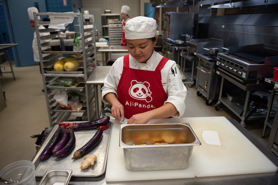 Amanda Lee competing at the United States of Umami competition