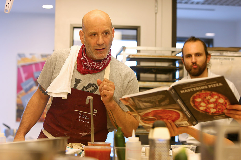 Celebrity chef Marc Vetri hosted a hands-on pizza-making class at ICE. (Photo by Getty Images)