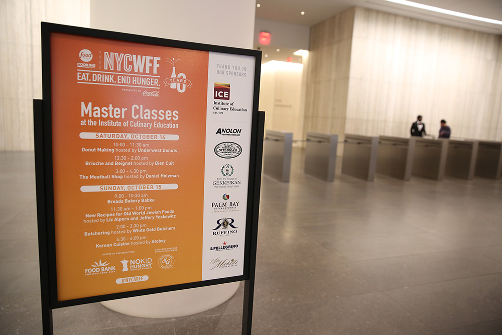 The New York City Wine and Food Festival hosted master classes at the Institute of Culinary Education in 2017.