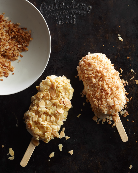 Toasted-Almond and Coconut Ice Pops recipe