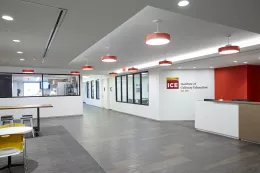 The lobby of ICE's New York campus