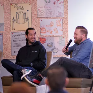 Chefs Timothy Hollingsworth and Jonathan Granada of Otium spoke to students at our Los Angeles campus for the Meet the Culinary Entrepreneurs lecture series.