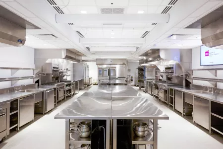 ICE’s facility is outfitted with the equivalent of 18 restaurants.