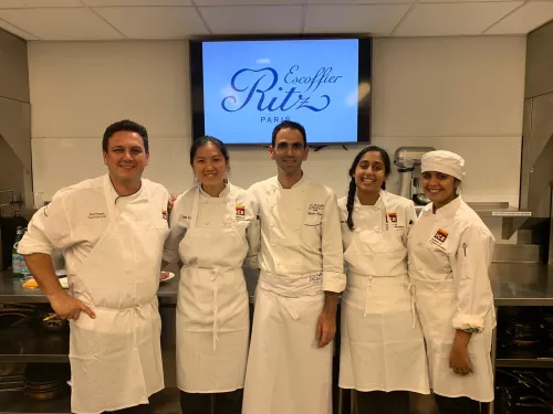 Ritz Paris chefs with ICE students