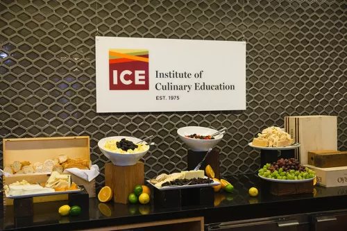 Cheese and fruit displayed at an ICE event