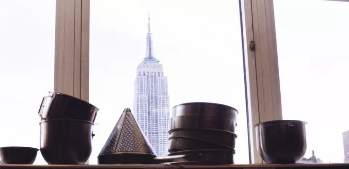 Culinary school with view on Empire State Building in new york city