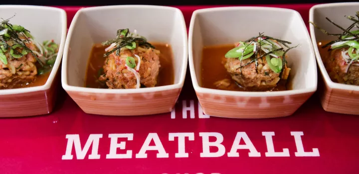 street food from the meatball shop at the streets eats event at the institute of culinary education