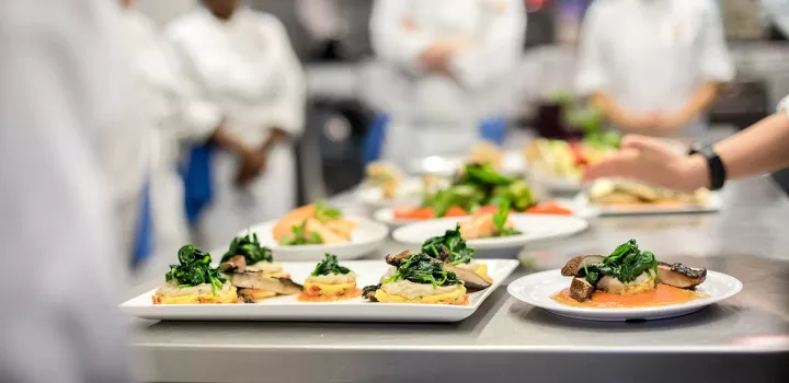 Students plate dishes from ICE's Health-Supportive Culinary Arts curriculum.