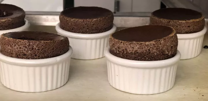 Pastry & Baking Arts student Joy Cho baked soufflé in her first practical.