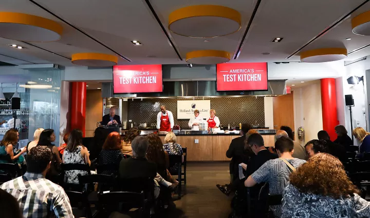 Holland America launched its American Test Kitchen activation at the Institute of Culinary Education.